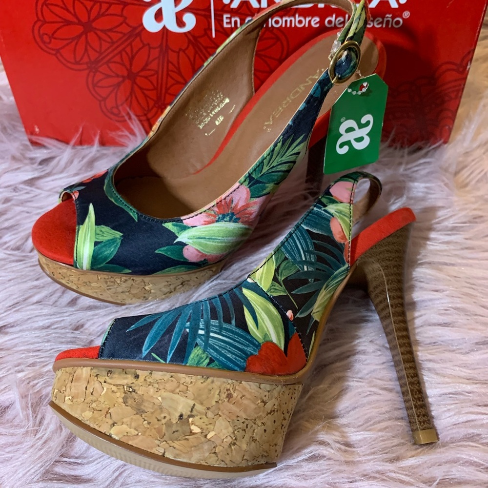 Andrea beautiful floral high heels.